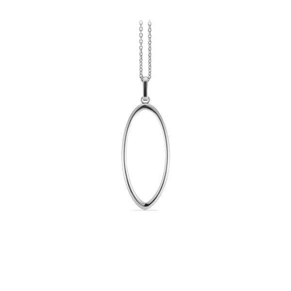 Feather Halskæde - 45 cm kæde - 925 Sterling sølv - Rhodineret - Canna Axella Jewellery