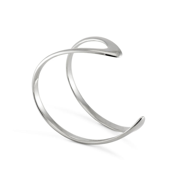 Feather armring - 925 Sterling sølv - rhodineret - Canna Axella Jewellery