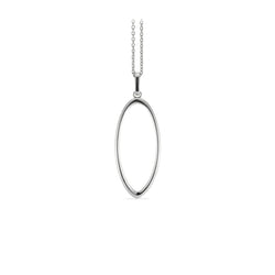 Feather halskæde - 70 cm kæde - 925 Sterling sølv - Rhodineret - Canna Axella Jewellery