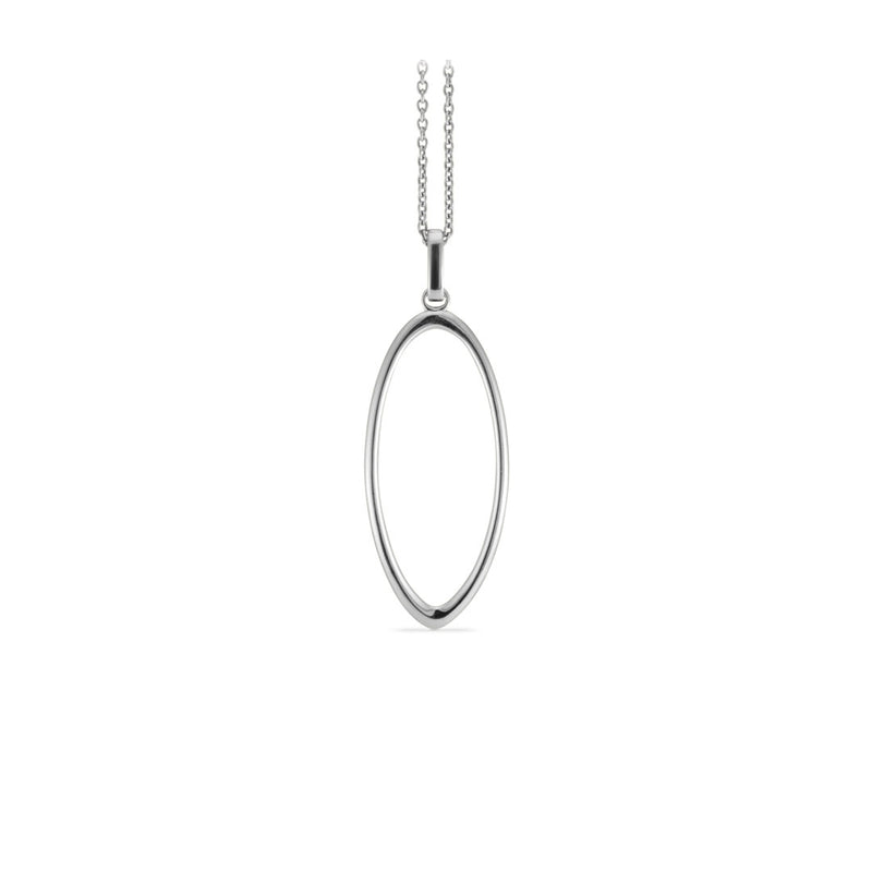 Feather halskæde - 70 cm kæde - 925 Sterling sølv - Rhodineret - Canna Axella Jewellery